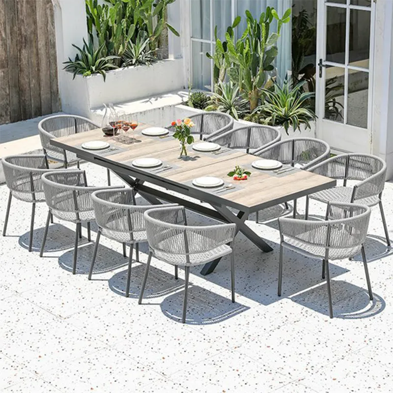 Outdoor Furniture Dining Set - Conjunto de Mesa e Cadeiras Nórdicas