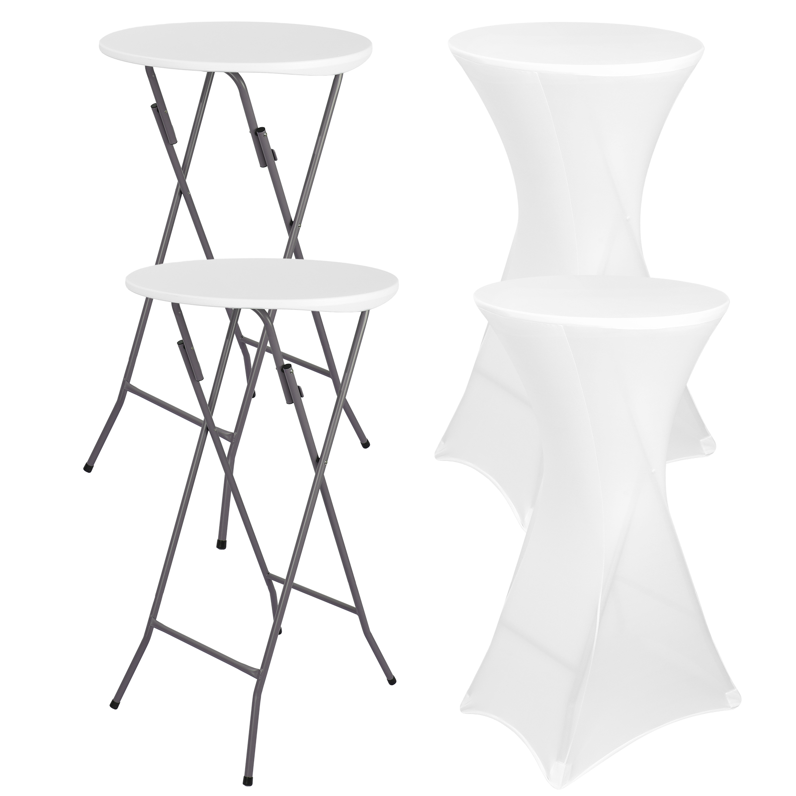 Outdoor Furniture Dining Set - Conjunto de 2 Mesas Altas de