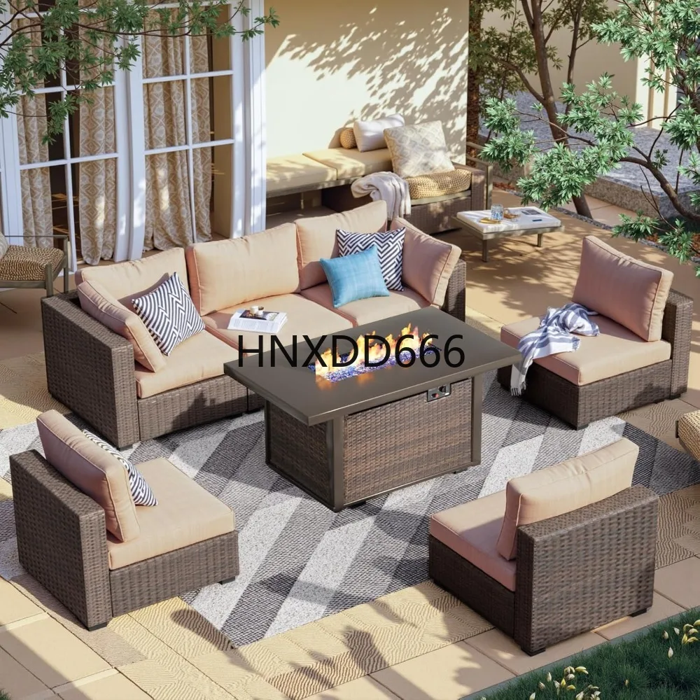 Outdoor Furniture With Fire Pit - Conjunto de Móveis para Pátio com