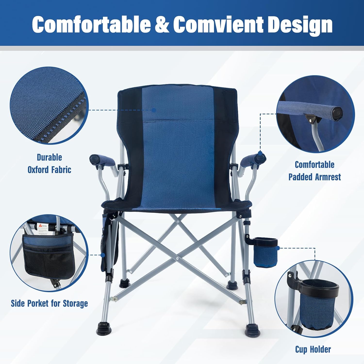 Cadeira de Camping Portátil e  - Outdoor Furniture With Storage avaliação e preço