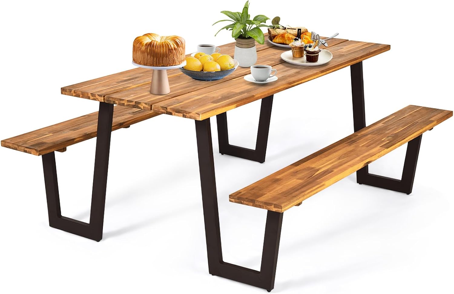 Conjunto de Mesa e Banco de Pi - Outdoor Furniture Dining Set avaliação e preço