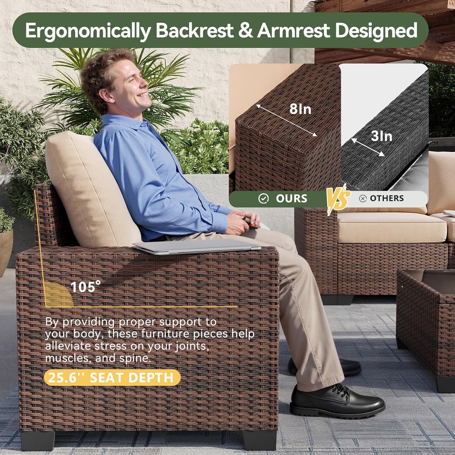 Conjunto de Móveis para Pátio  - Outdoor Furniture With Fire Pit avaliação e preço