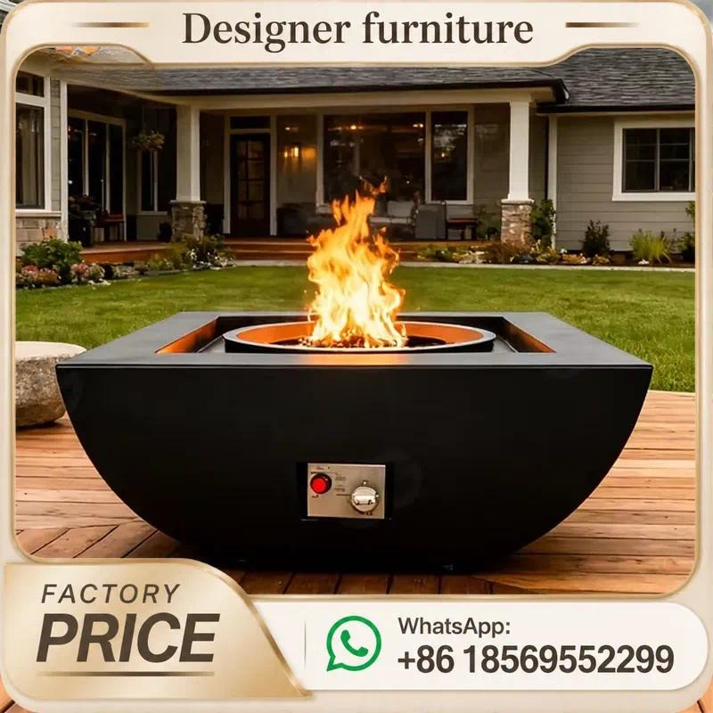 Mesa de Fogo a Gás Personaliza - Outdoor Furniture With Fire Pit avaliação e preço