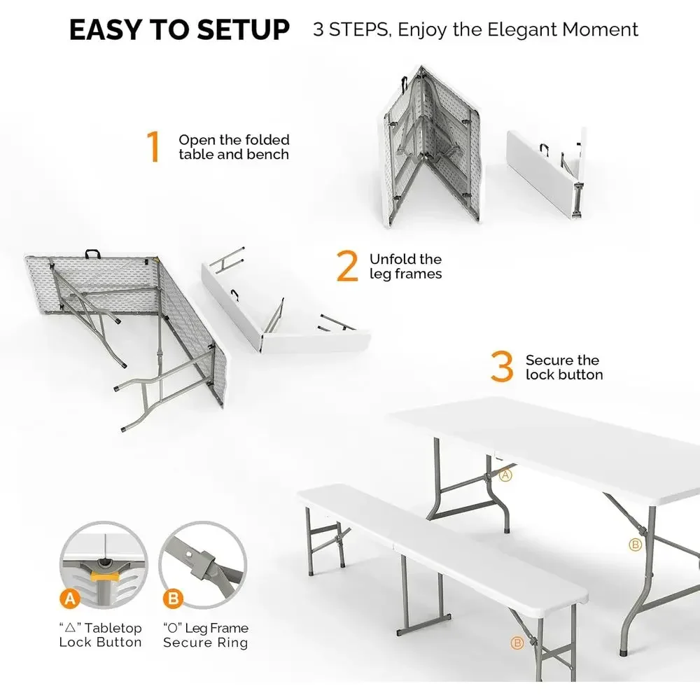 Conjunto de mesa de piquenique - Outdoor Furniture Dining Set avaliação e preço