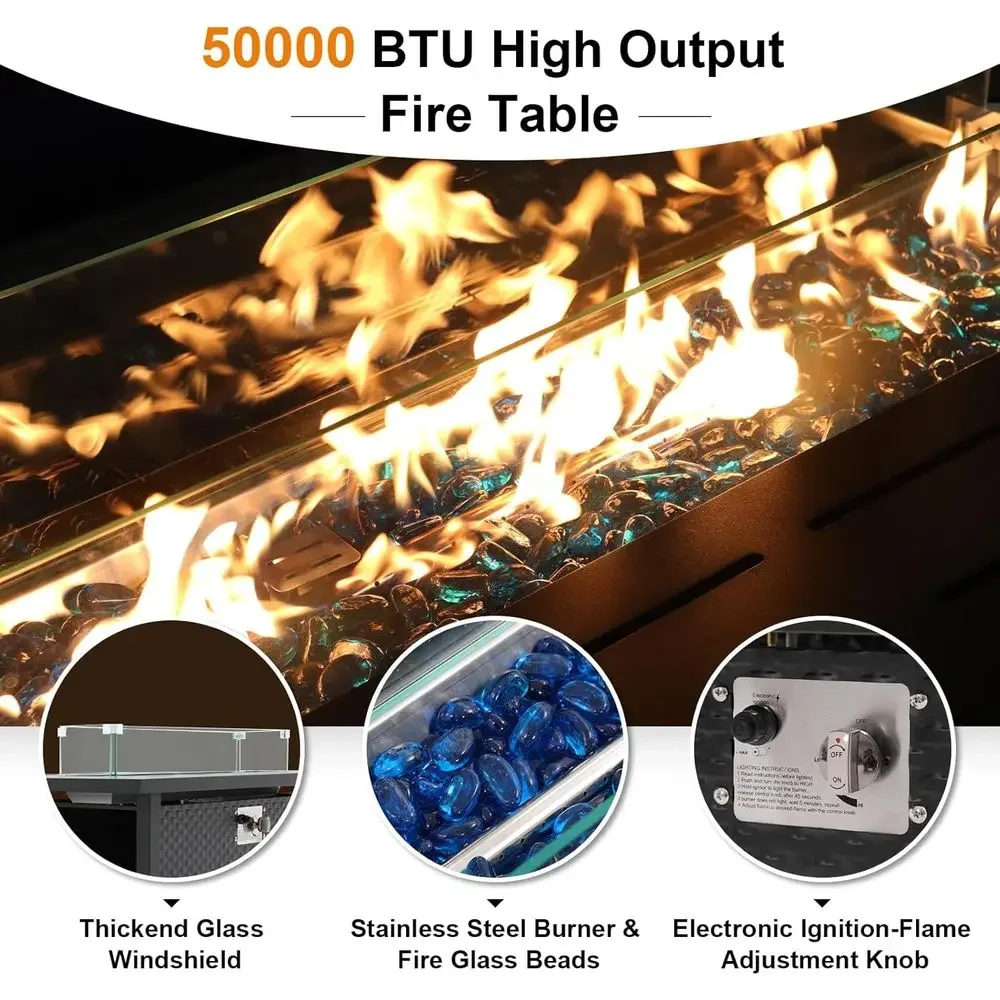 Conjunto de Móveis para Pátio  - Outdoor Furniture With Fire Pit avaliação e preço