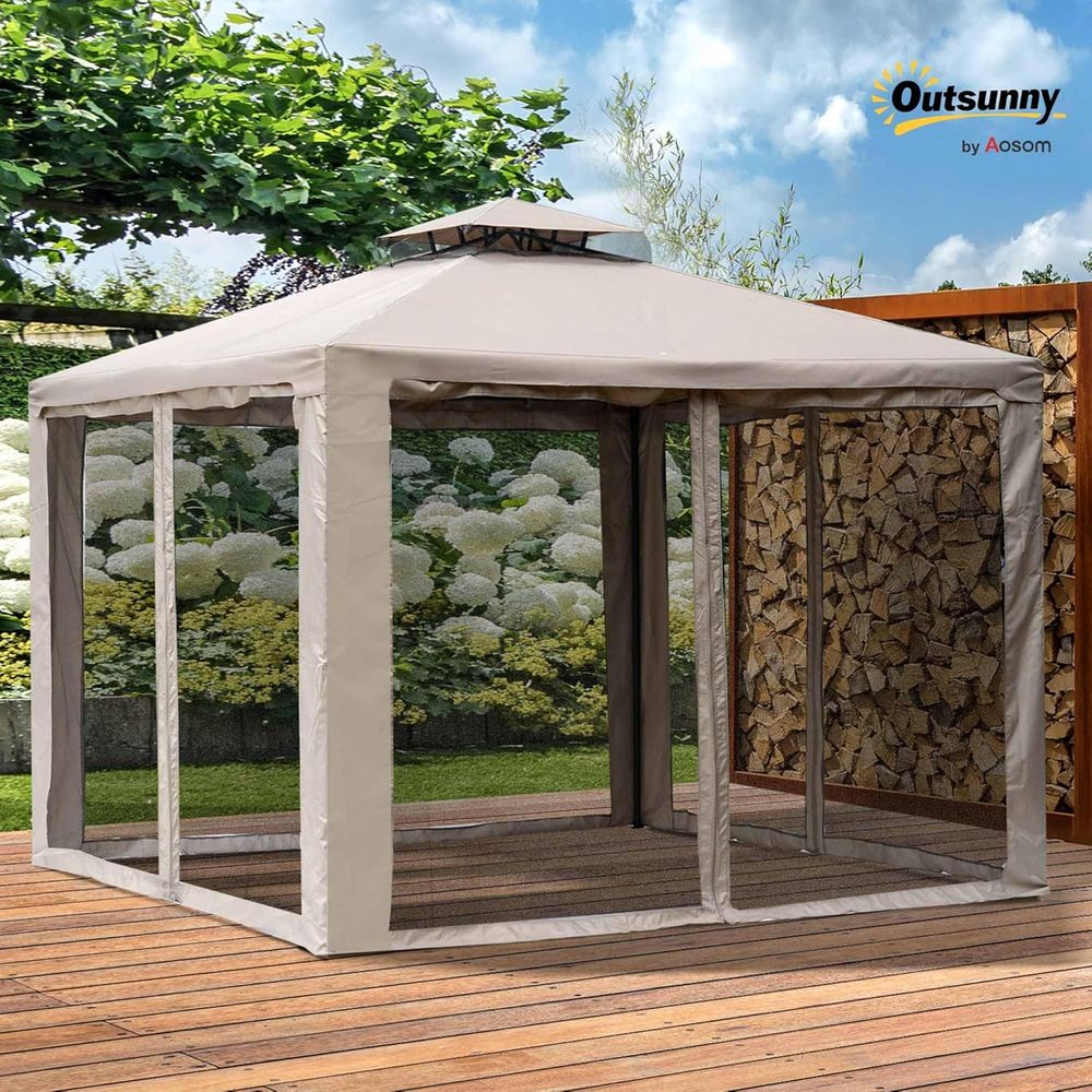 Gazebo para pátio de 9,6' x 9, - Outdoor Furniture For Patio avaliação e preço