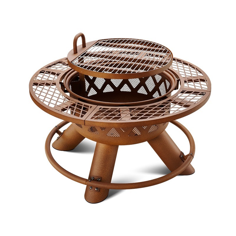 Conjunto de Churrasqueira e Me - Outdoor Furniture With Fire Pit avaliação e preço