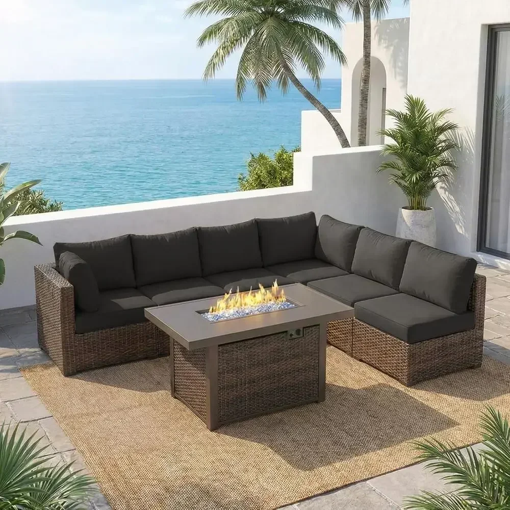 Conjunto de móveis para pátio  - Outdoor Furniture With Fire Pit avaliação e preço