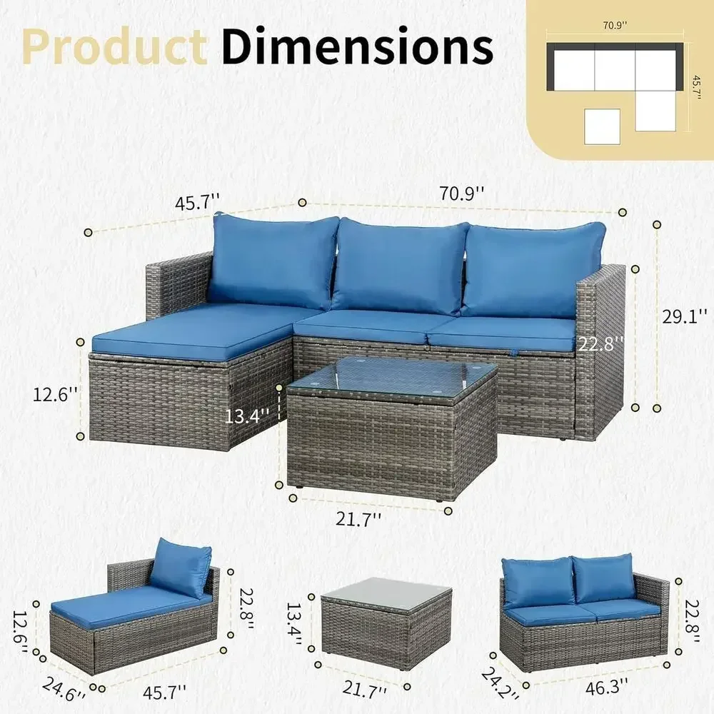 Conjunto de Móveis de Vime par - Outdoor Furniture With Fire Pit avaliação e preço